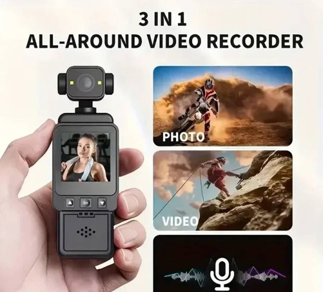Cameră body sport Wi-Fi DV01 1080p cu ecran și obiectiv rotativ