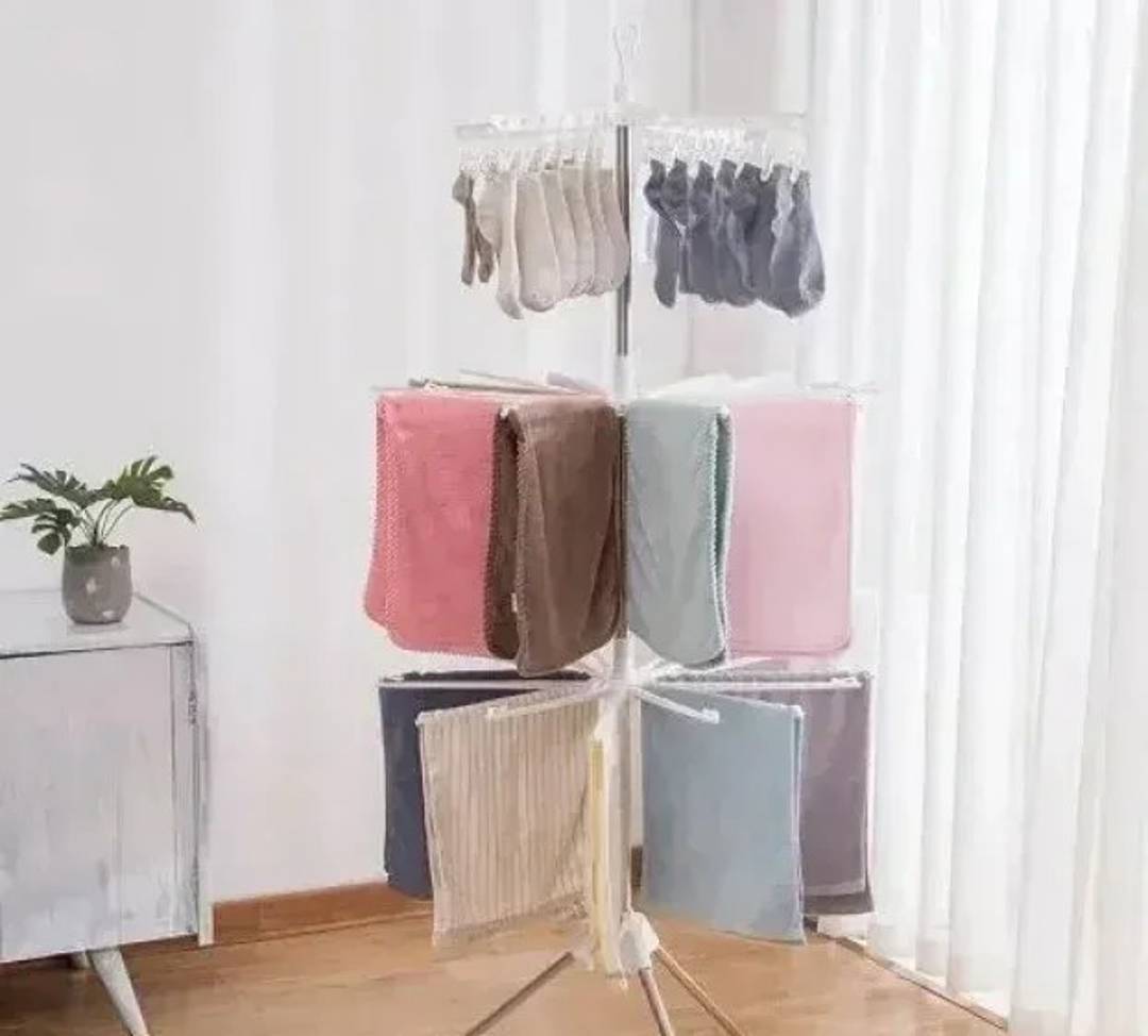 Stalak za sušenje veša sa 4 rotirajuće ruke, visina 170 cm