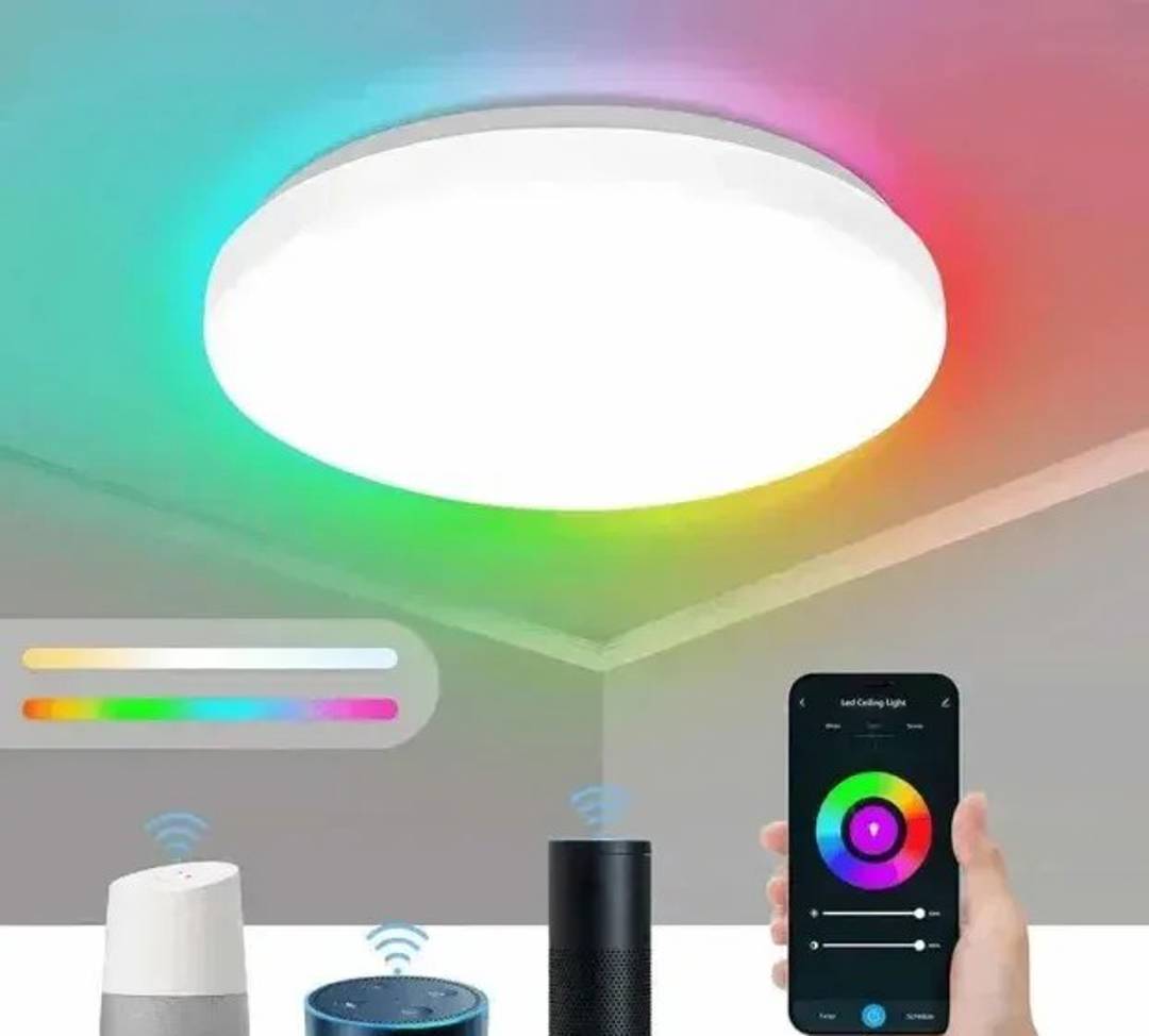 Smarte Wi-Fi-LED-Deckenleuchte mit RGB-Licht und App