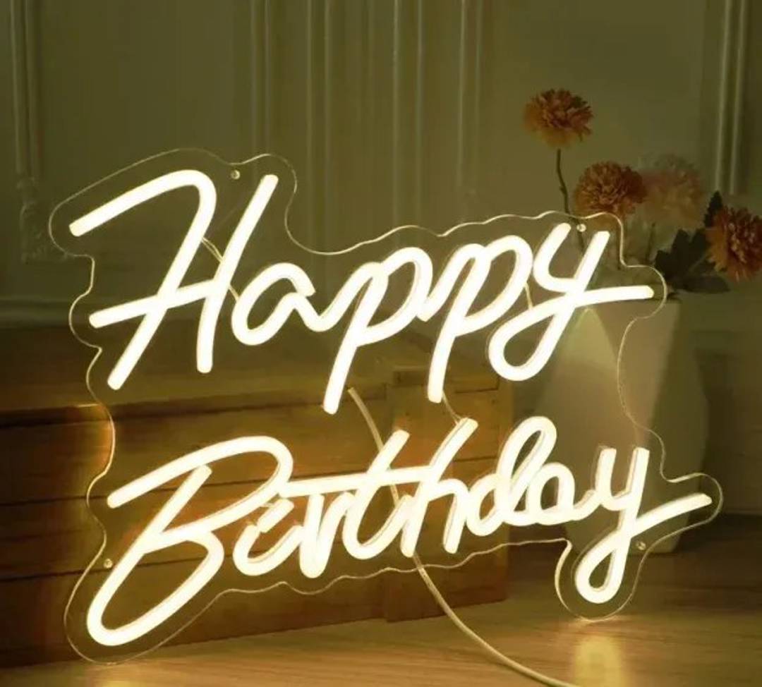 Светещ LED надпис Happy Birthday