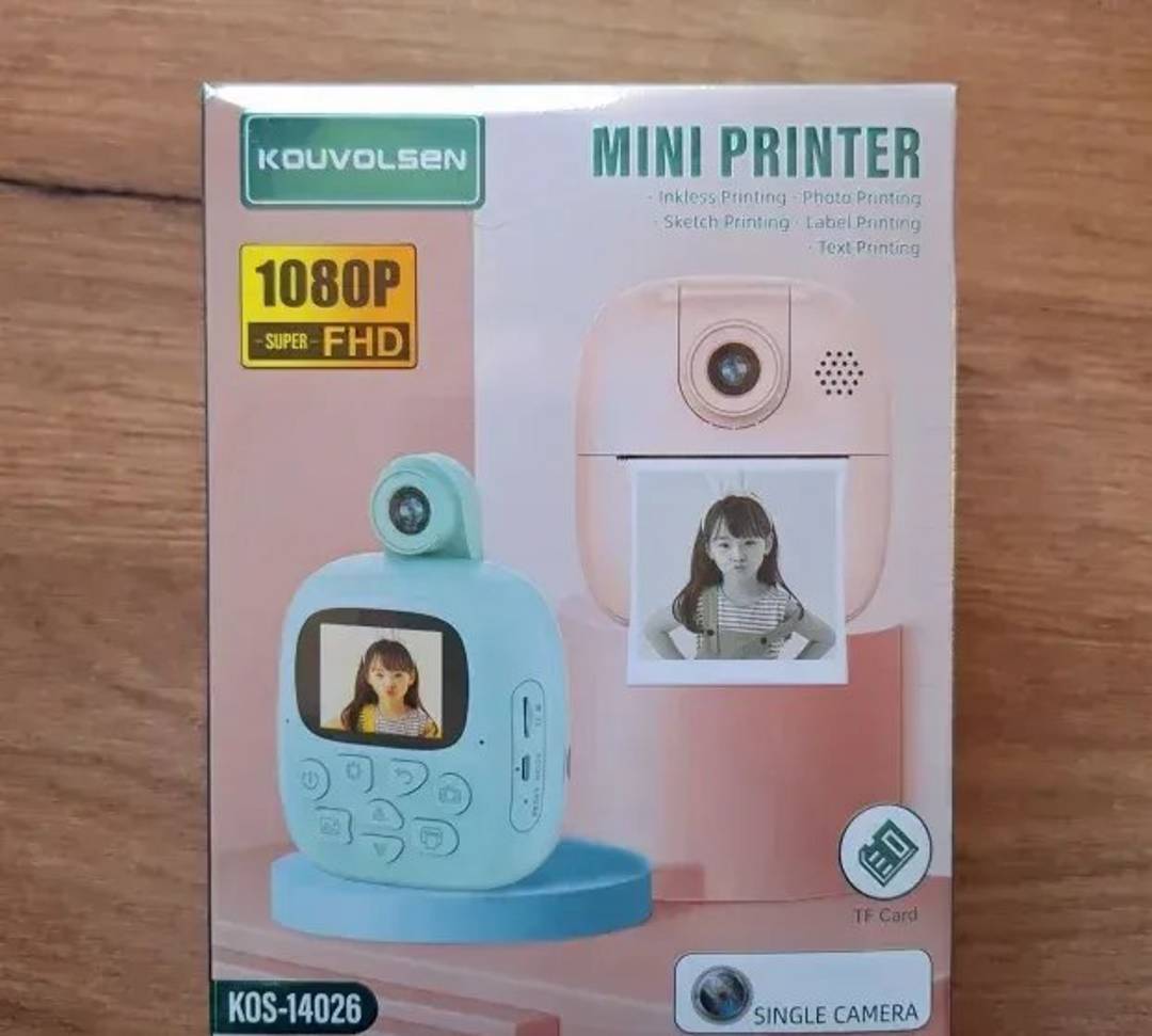 Dečiji fotoaparat sa termalnim štampačem Kouvolsen, 1080P