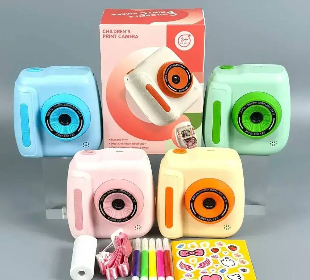 Children’s camera X320 with printer, 1080p video, paper and markers