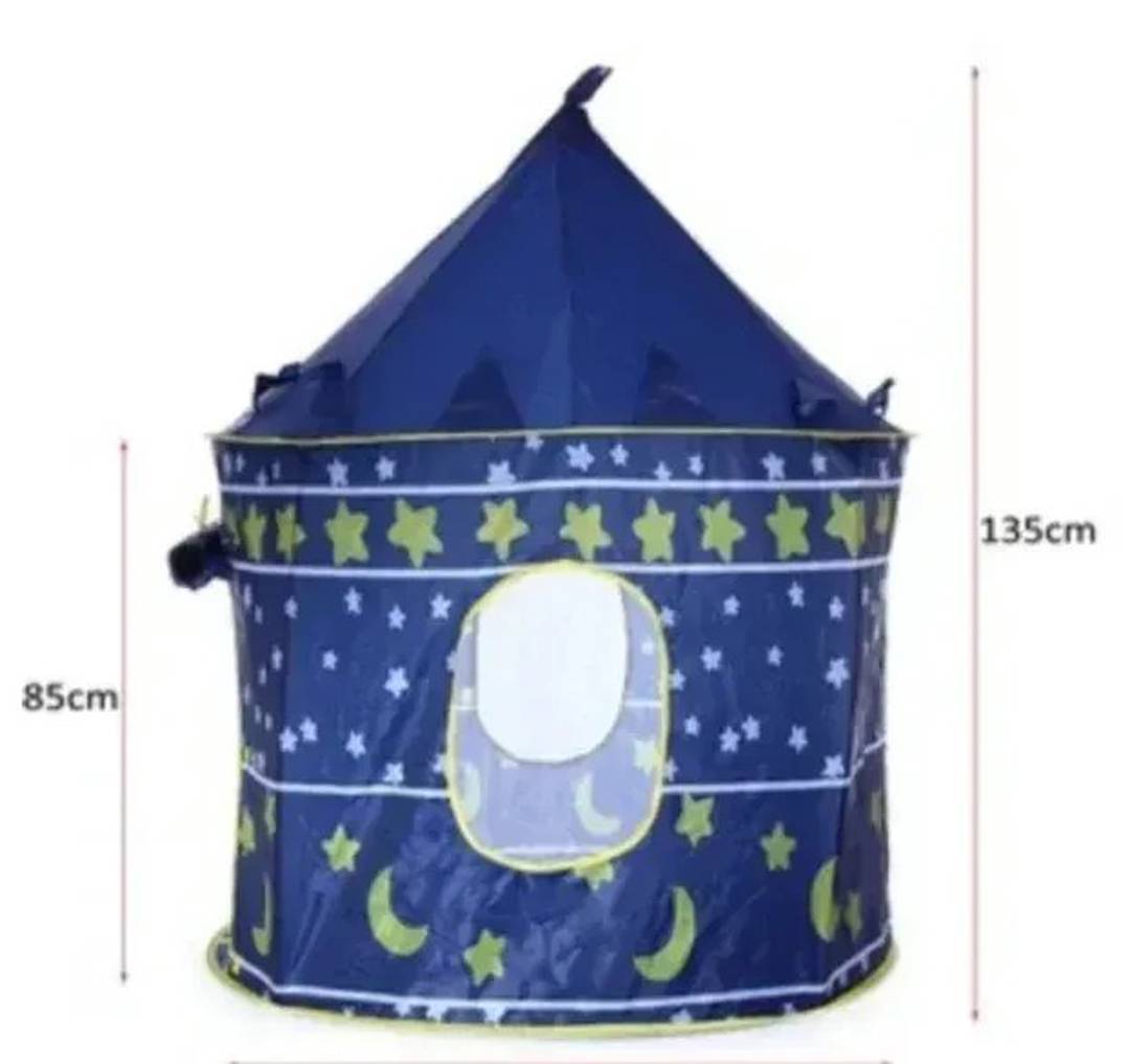 Cort pentru copii în formă de castel, cu steluțe, înălțime 135 cm