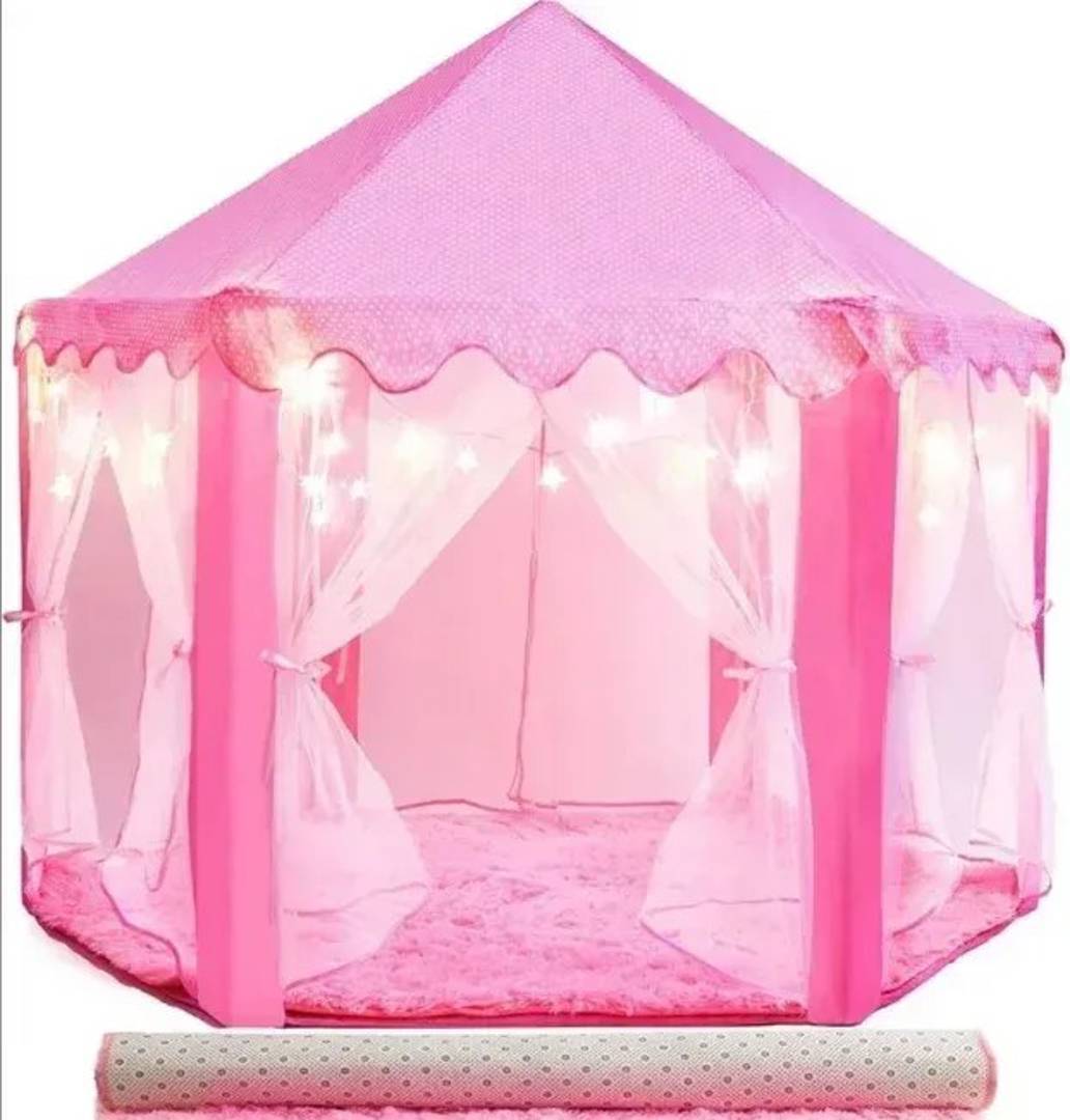 Children’s princess tent, 140 cm diameter, pink