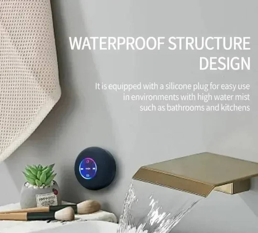 Vodootporni Bluetooth zvučnik za kupatilo sa vakuum držačem, IPX4