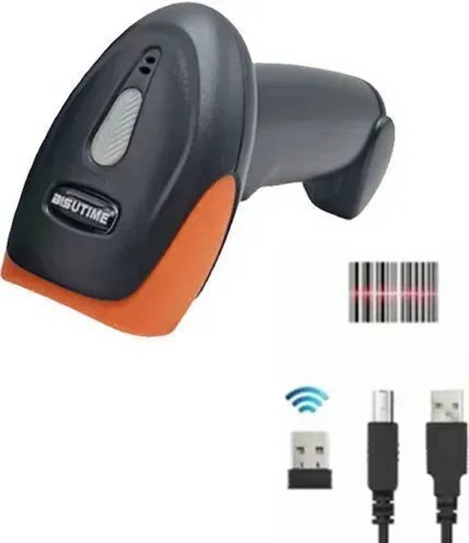 Kabelloser Barcode-Scanner Bisutime BS-830G, 1D-Laser