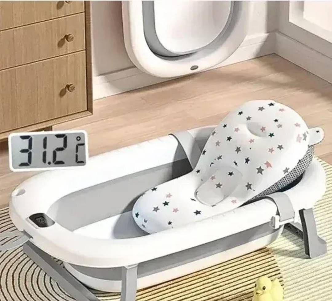 Sklopiva kadica za bebe sa termometrom i jastukom