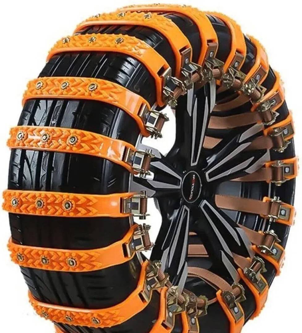 TPU snow chains with steel studs, 10 pieces