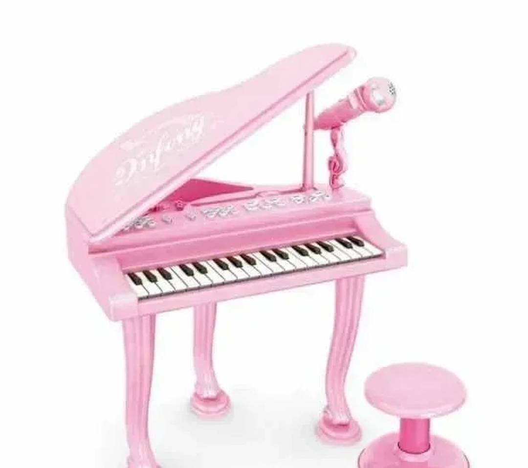 Kinderklavier mit Mikrofon und Hocker, 36 Tasten