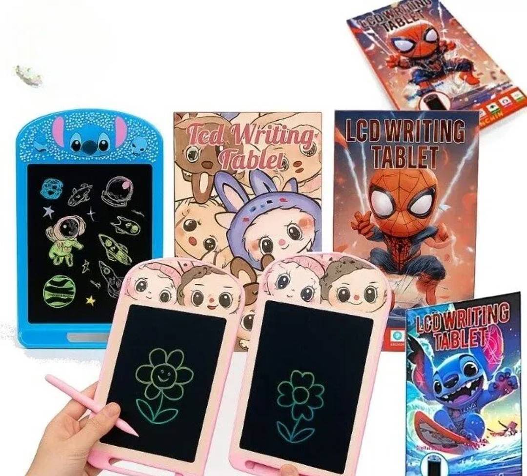 LCD-Schreib- und Zeichentablet für Kinder, Motive: Spiderman, Labubu und Stitch