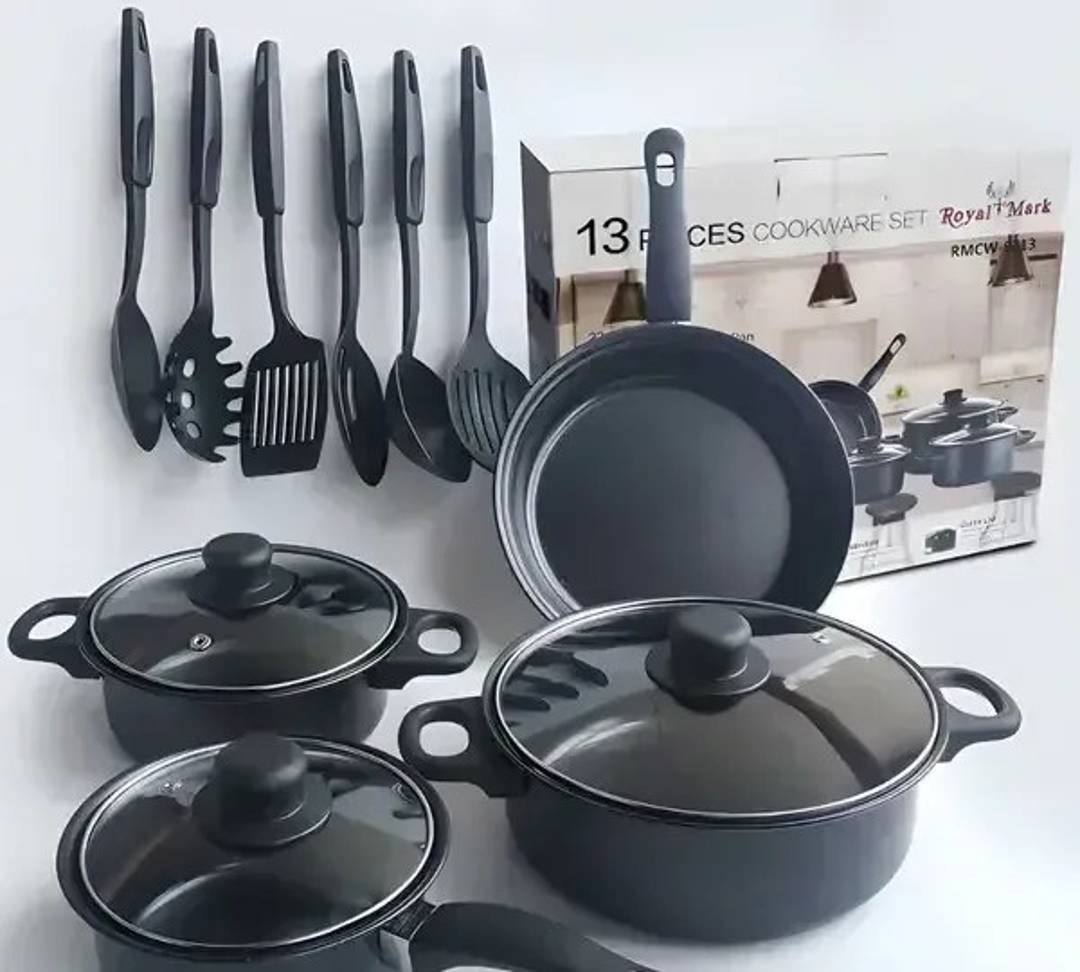 Set nelepljivih šerpi i tiganja sa priborom, 13 delova