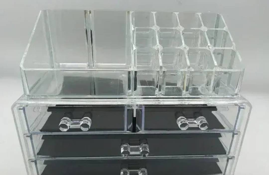 Transparenter Organizer für Make-up und Schmuck mit 4 Schubladen
