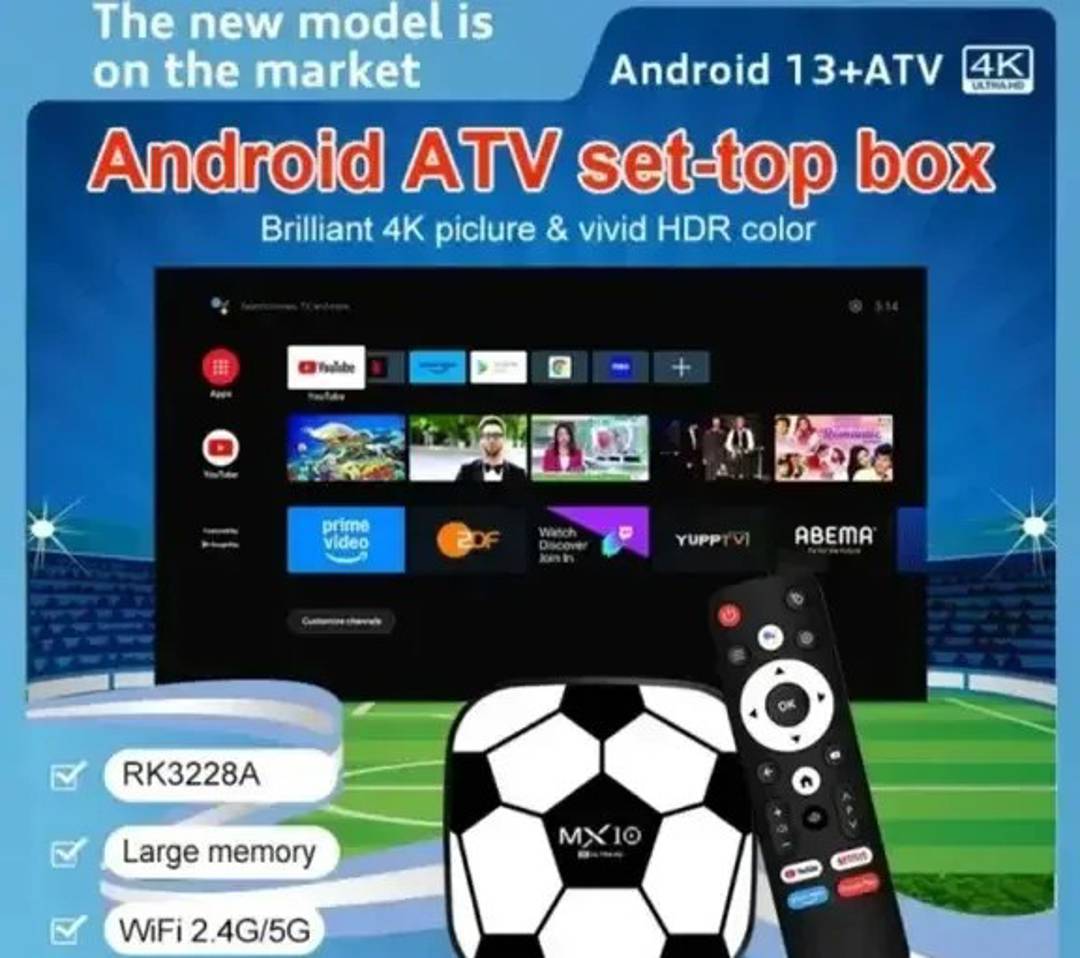 Android TV box MX10 S sa daljinskim upravljačem, 4K, dual-band Wi-Fi