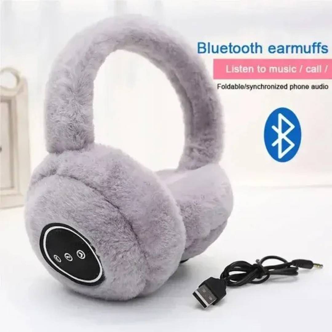 Zimske pliš slušalice-štitnici za uši sa Bluetooth-om