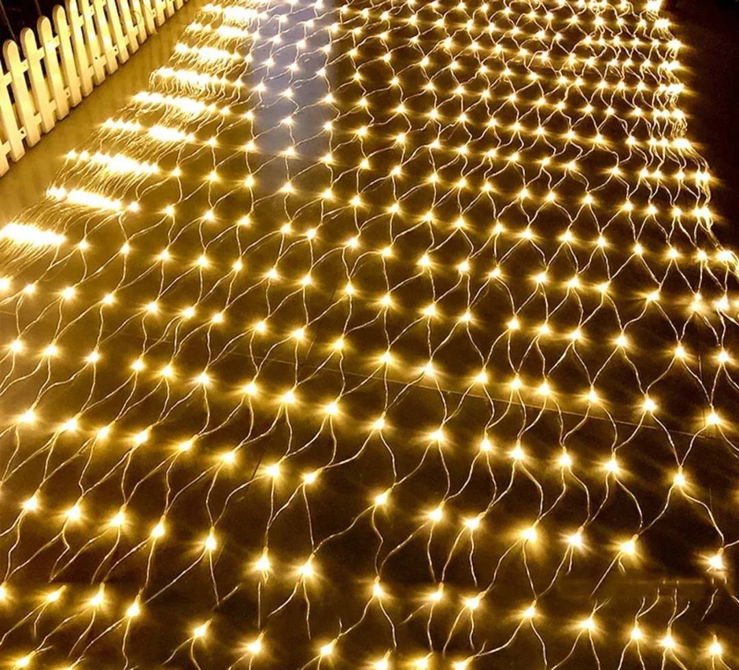 LED lampice-mreža 3 × 2,5 m, 200 LED, toplo bela