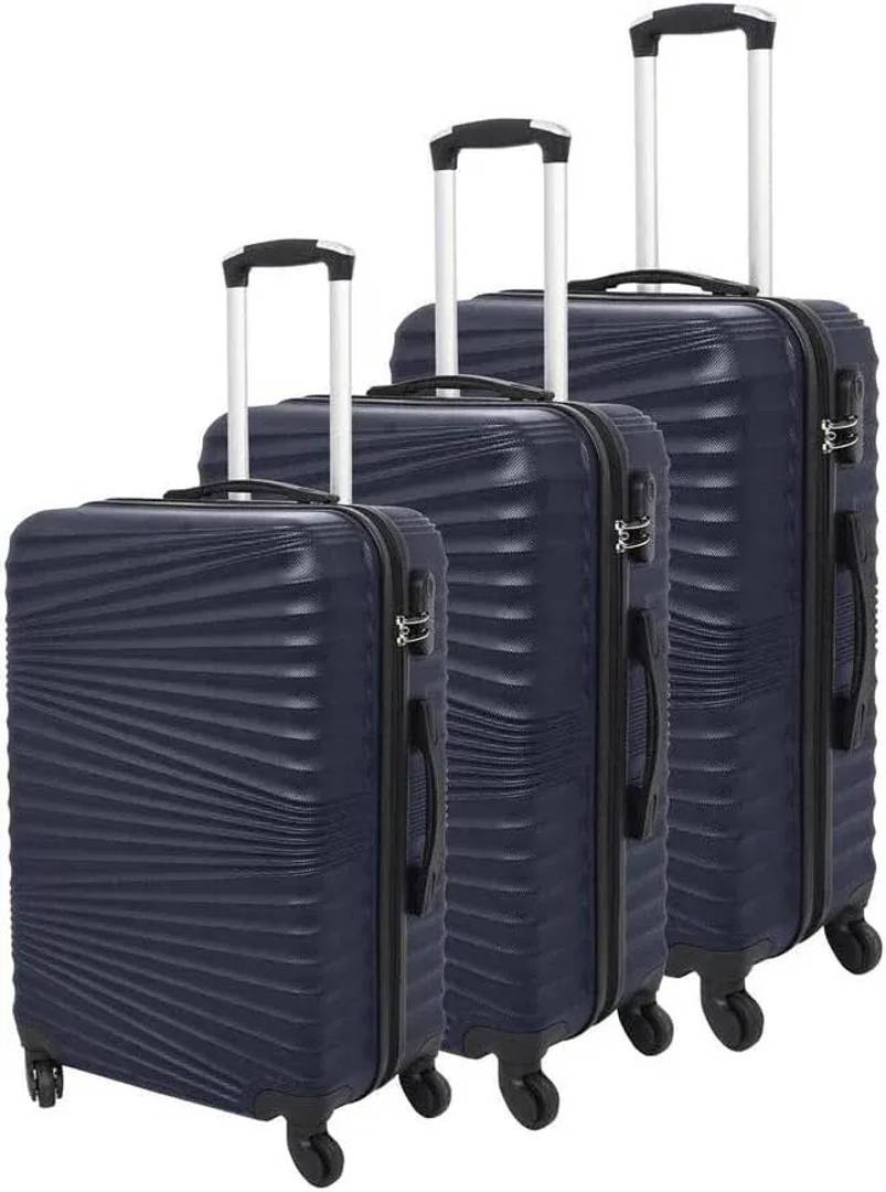 Set of 3 ABS suitcases, 40 L, 68 L and 100 L