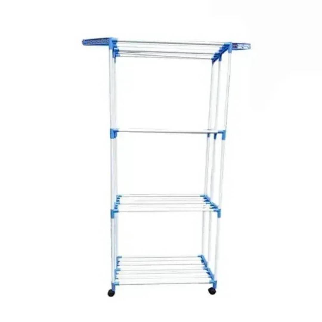 4-tier vertical laundry drying rack on wheels, load capacity 60 kg