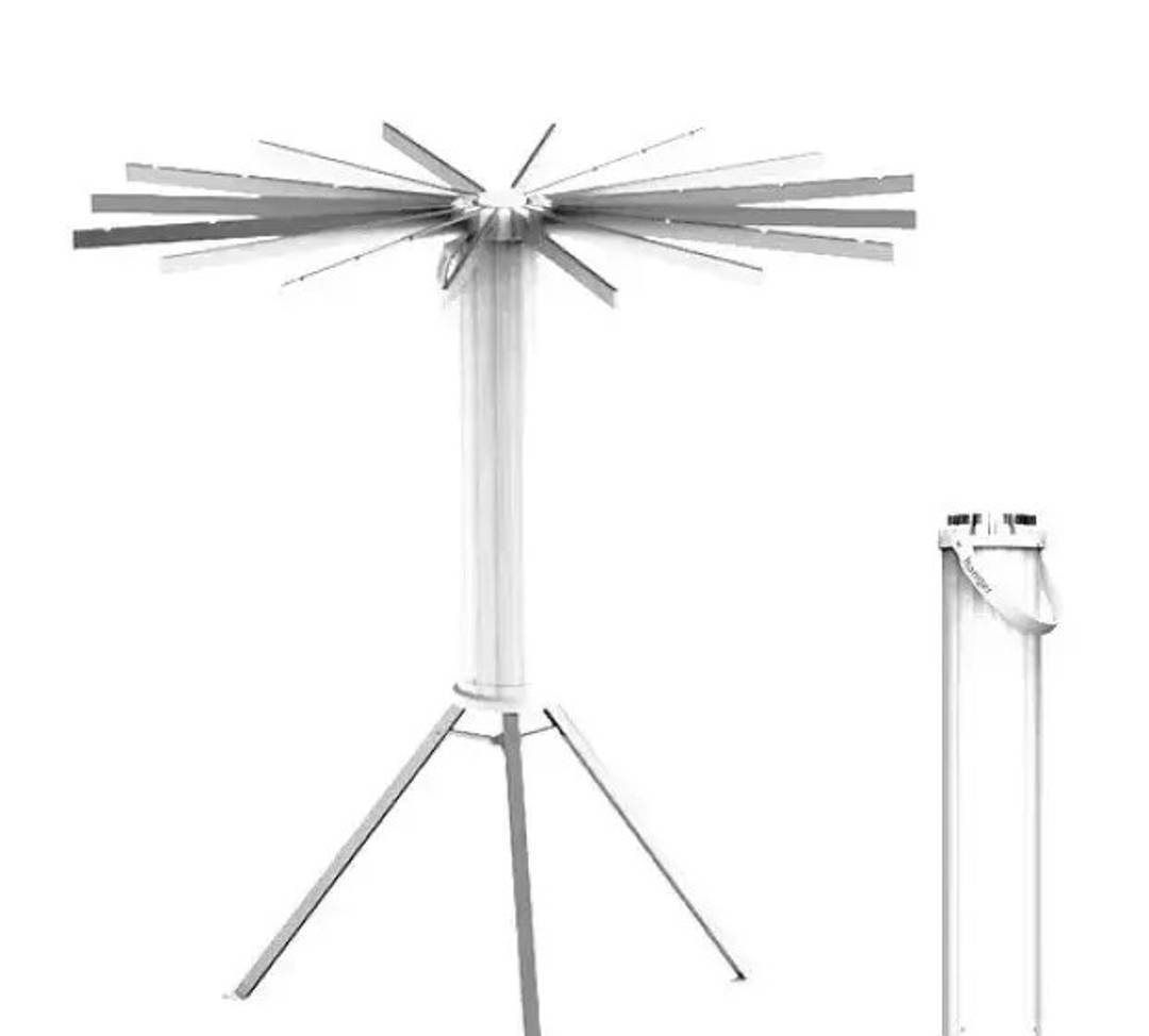 Foldable rotating octopus-shaped laundry drying rack, height 121 cm