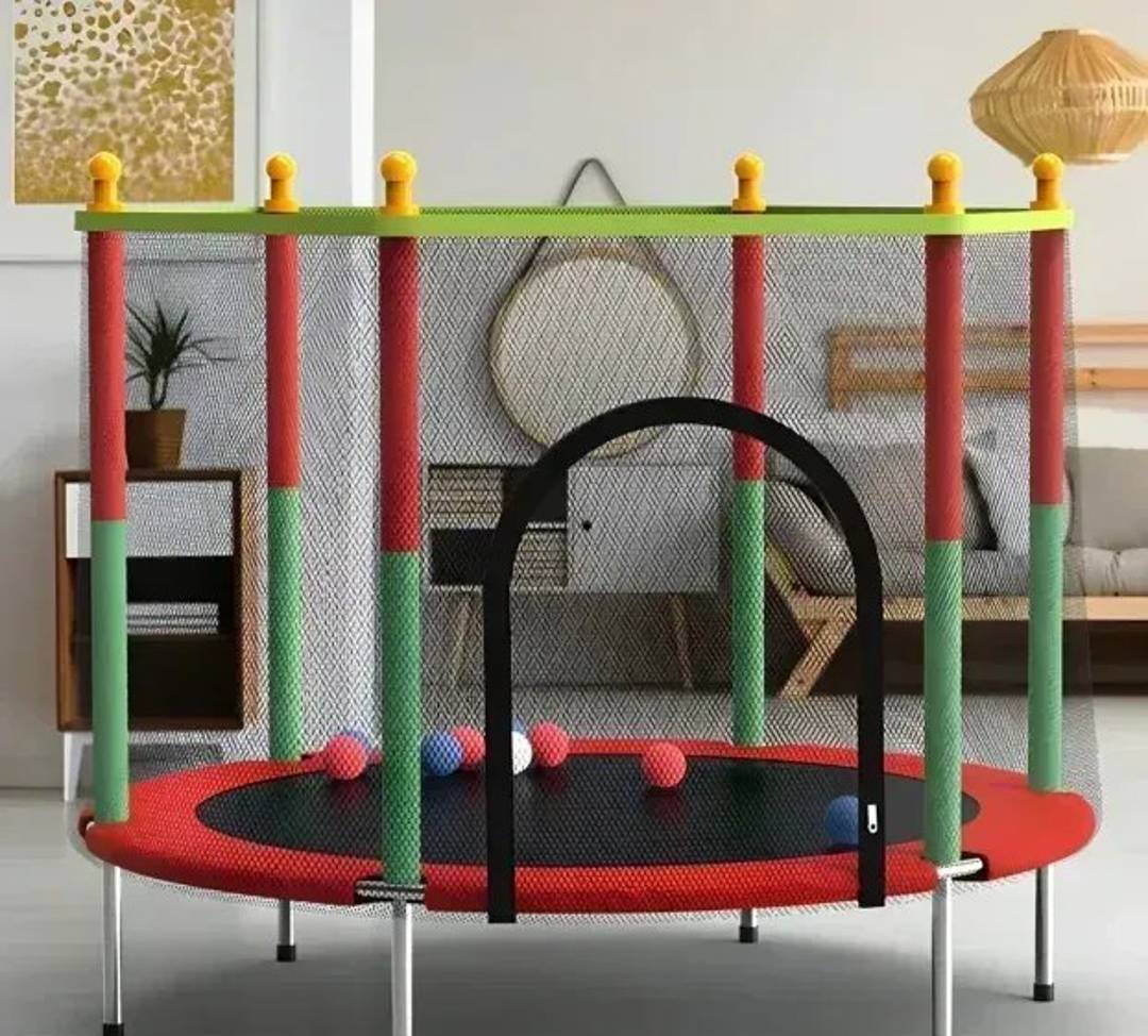 Kindertrampolin mit Sicherheitsnetz, 140 cm, bis 100 kg