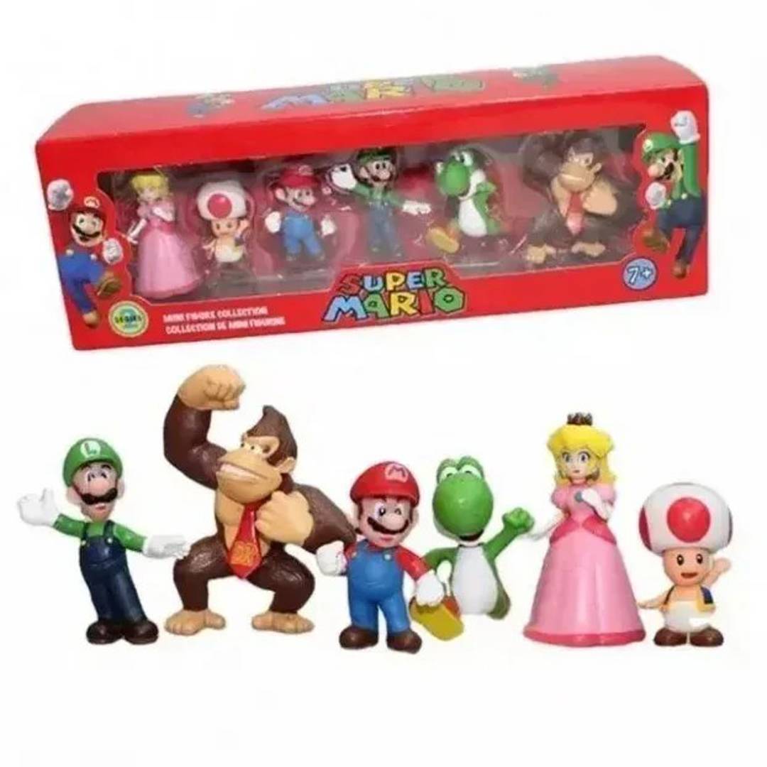 Set mit 6 Super-Mario-Figuren, 10–15 cm