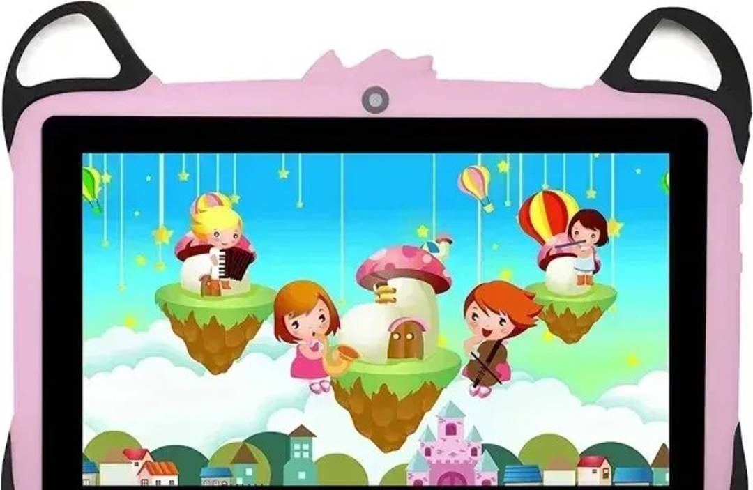 Детский Android-планшет 7 дюймов, 1 ГБ / 8 ГБ, с защитным чехлом, розовый
