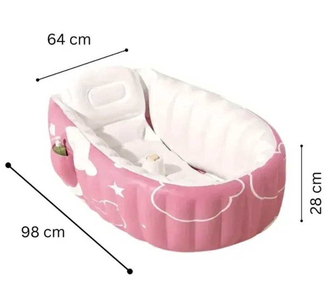 Kadica na naduvavanje za bebe sa ugrađenom pumpom, 98 × 64 × 28 cm