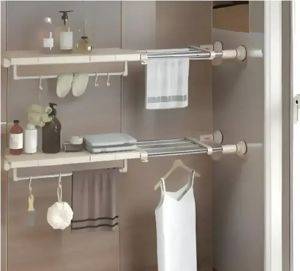 Teleskopregal fürs Badezimmer, 70–120 cm, ohne Bohren — Beograd