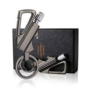 3-in-1 Feuerzeug-Schlüsselanhänger mit Feuerstein, Karabiner und Flaschenöffner — Beograd