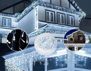 Weihnachts-LED-Lichterketten mit Eiszapfen, von 100 LED / 5 m bis 500 LED / 24 m — Beograd