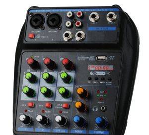 Audio-Mischpult mit 4 Kanälen, Bluetooth, USB und 48-V-Phantomspeisung — Beograd