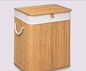 Wäschekorb aus Bambus mit Deckel, 72 l, 40 × 30 × 60 cm — Beograd