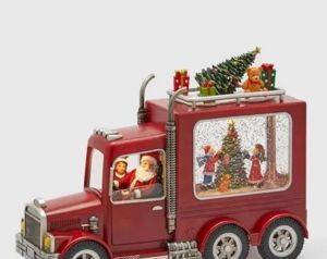 Weihnachtsdekoration: musikalischer Lastwagen mit Weihnachtsmann — Beograd