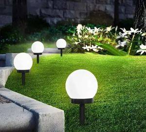 Solarne baštenske lampe kugle, set od 4 komada — Beograd