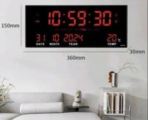 Digitalni LED zidni sat JH3615 sa kalendarom i temperaturom — Beograd