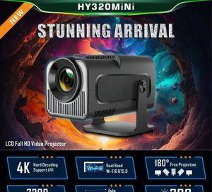 Prenosivi smart projektor HY320 sa Android sistemom i rotacijom 180° — Beograd