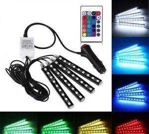 RGB LED ambijentalno osvetljenje enterijera automobila, 4 trake — Beograd
