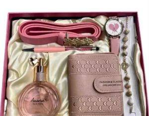 Geschenkset für Damen, 6-in-1 in einer Box: Uhr, Armband, Geldbörse, Parfüm — Beograd