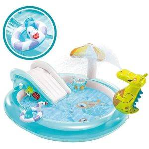 Aufblasbare Wasserspielanlage Intex Gator mit Rutsche und Sprinkler, 201 × 170 × 84 cm — Beograd