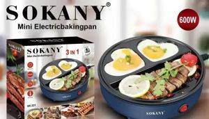Sokany 3 u 1 mini električni gril-tiganj, 600 W — Beograd