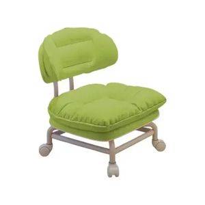 Niedriger ergonomischer Stuhl mit Rückenlehne und Rollen, grün — Beograd