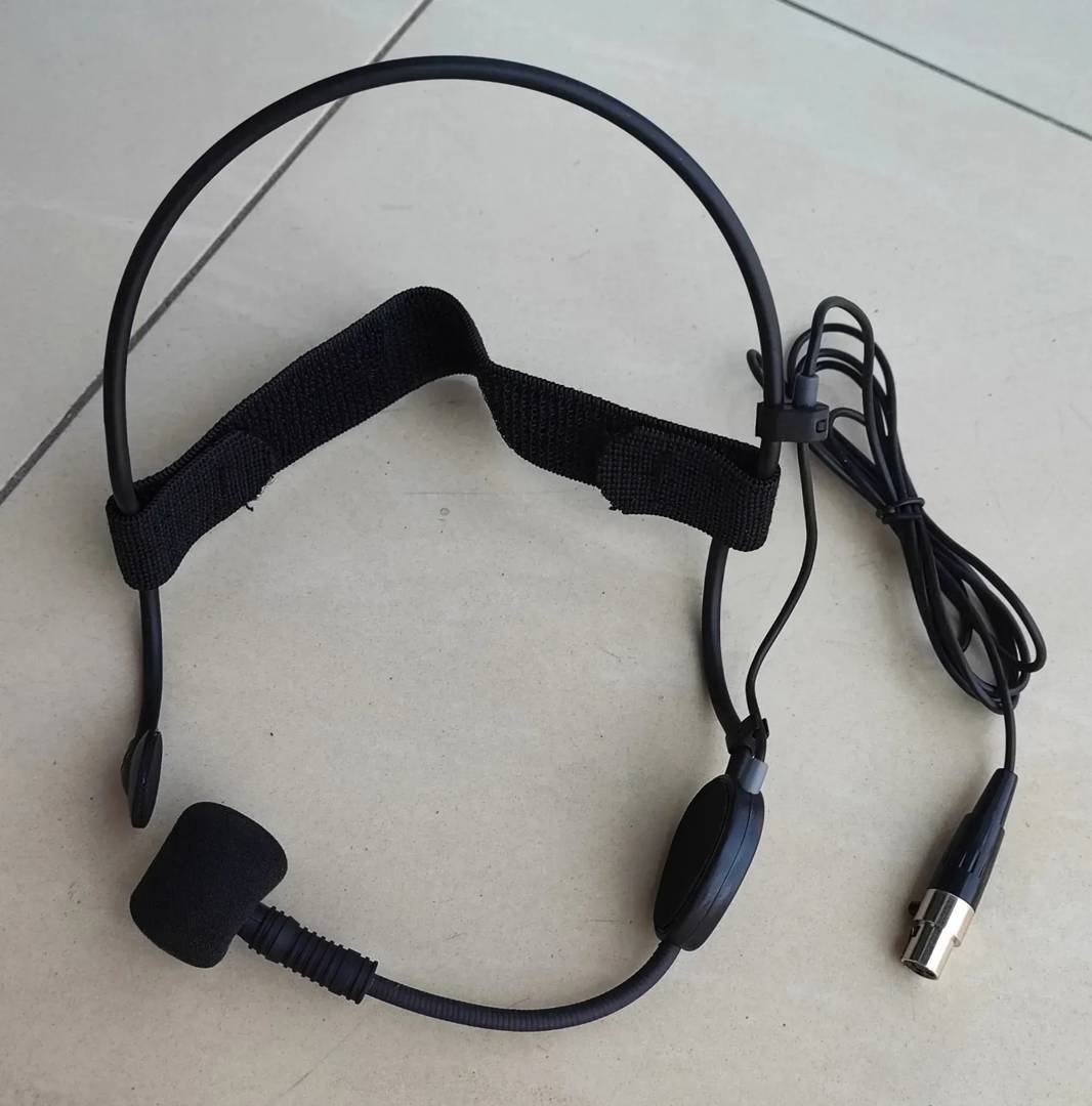 Naglavni mikrofon sa mini XLR konektorom 4 pina, crni