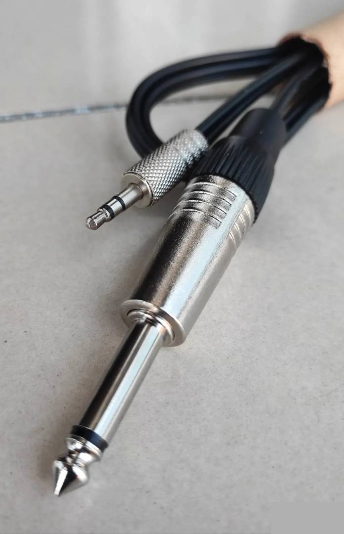 6.3 mm mono jack to 3.5 mm mini jack cable, 1 m