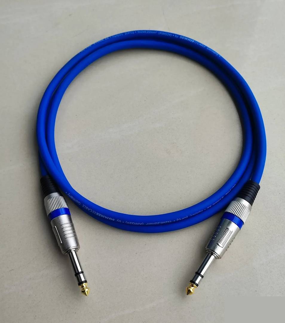 Sommer stereo cable 6.3 mm banana plug – 6.3 mm banana plug, 1.5 m