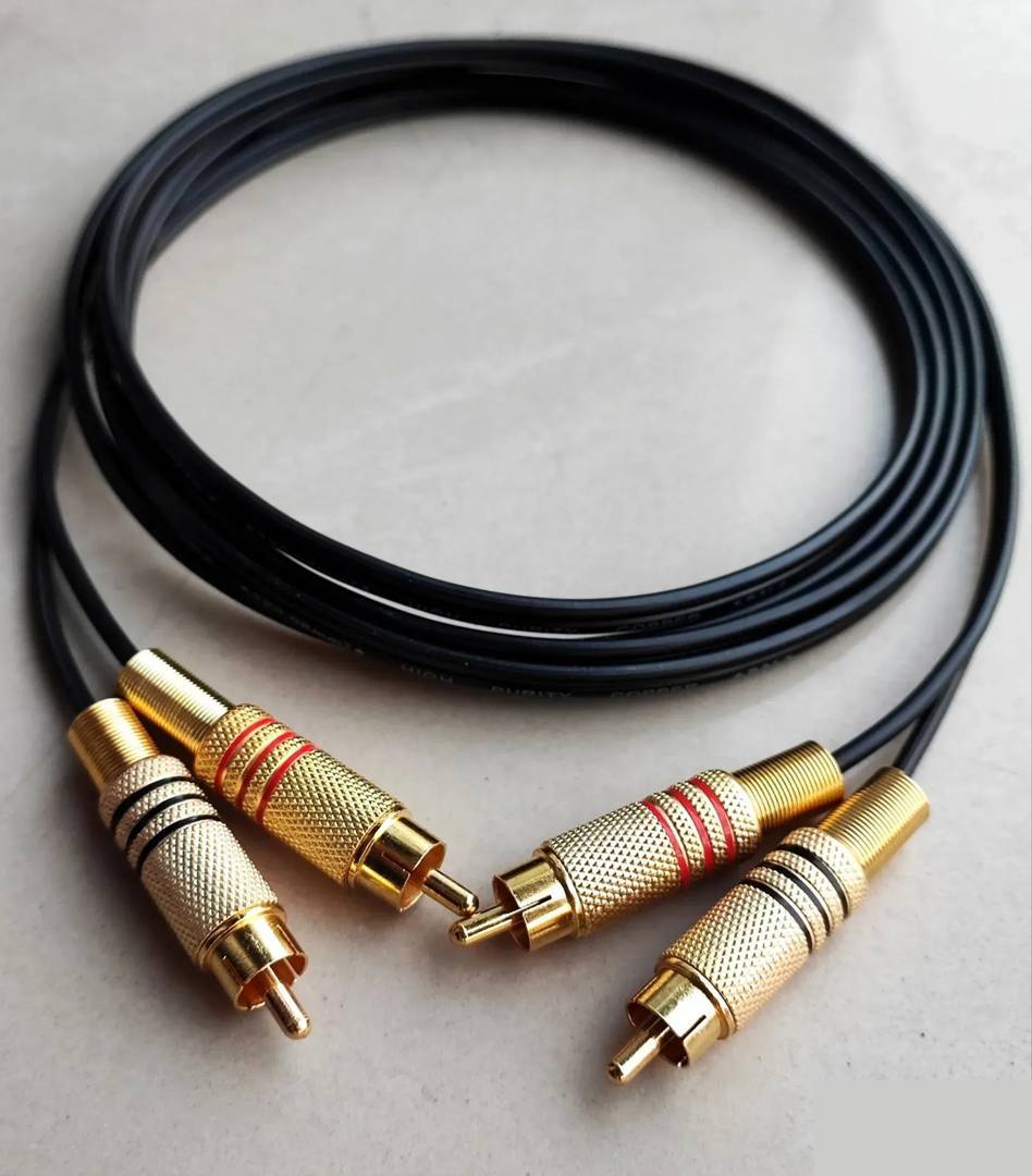 2× RCA to 2× RCA (cinch) cable, gold-plated, 2 m
