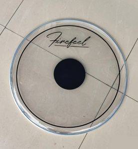 Bass drum batter head, clear with black dot (18"–22") — Bor