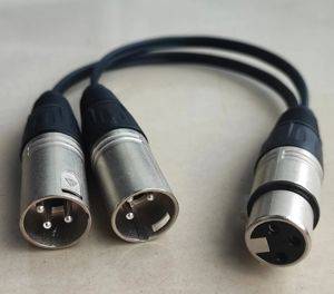 Y kabl spliter 2× XLR muški na XLR ženski — Bor