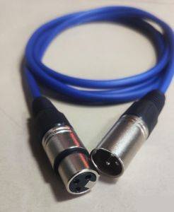 Mikrofonkabel XLR männlich – weiblich, blau, 2 m — Bor
