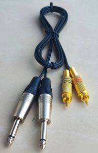 Kabel 2× RCA (Cinch) auf 2× 6,3-mm-Klinke TS, 1,5 m — Bor