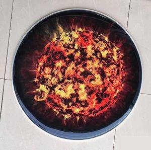 Resonanzfell (Schlagfell) für Bassdrum, 22" mit Feuermotiv — Bor