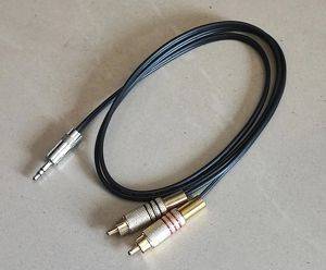 Kabel 2× RCA (Cinch) auf 3,5-mm-Klinke, vergoldete Cinch-Stecker — Bor